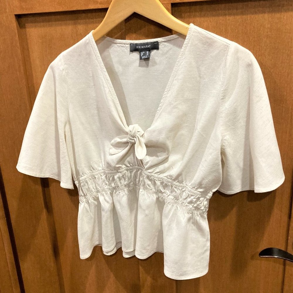 PRIMARK from Dublin Soft Tie Front Top. Sz 8